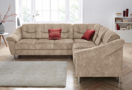 SIT&MORE, sit&more Ecksofa, sit&more Ecksofa »Salsa L-Form«, mit Federkern, wahlweise mit Bettfunktion
