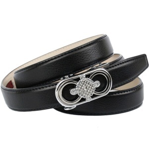 ANTHONI CROWN, Anthoni Crown 2, 4 cm Automatic Ledergürtel mit aufwendiger Schmuck-Schließe, Anthoni Crown Ledergürtel, mit aufwendiger Schmuck-Schliesse