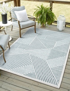 Myflair Möbel & Accessoires Teppich »Vill, LAGERRÄUMUNG!«, rechteckig, 8 mm Höhe, modernes Design, Hoch-Tief Effekt, Outdoor geeignet, Balkon, Terrasse