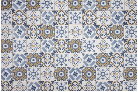 bpc living bonprix collection, Vinyl Bodenmatte, Friedola Küchenläufer »VINTAGE«, rechteckig, 3 mm Höhe, Läufermatte aus Vinyl, Fliesen Design, Ornamente, abwischbar, Küche