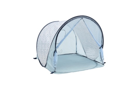 BABYMOOV, babymoov Strandmuschel Blue Waves mit UV-Schutz 50+, BABYMOOV Baby-Reisebett »Blue Waves Hellblau«