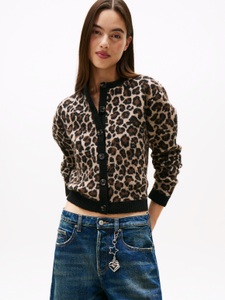 Tommy Jeans Strickjacke »TJW LEOPARD CARDIGAN«, mit Leo Strickmuster