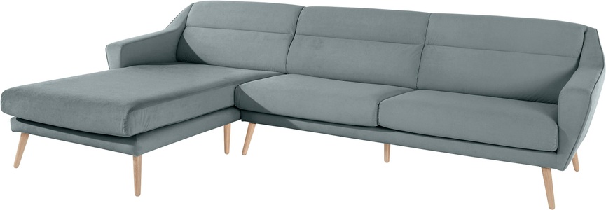ANDAS, andas Ecksofa »Bille«, mit Naht im Rückenkissen und Beinen aus Eichenholz, Design by Morten Georgsen, andas Ecksofa »Bille L-Form«, mit Naht im Rückenkissen und Beinen aus Eichenholz