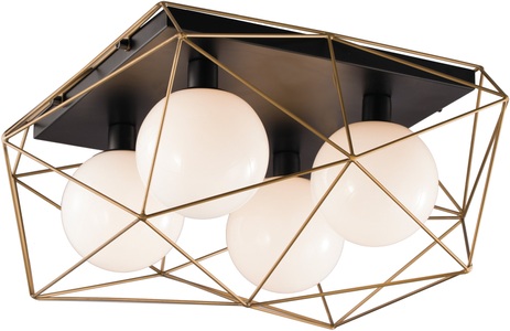 Eco-Light, ECO-Light I-ABRAXAS-PL4 ORO ABRAXAS Deckenleuchte E27 240 W Gold, Schwarz, ECO-LIGHT Deckenleuchte »ABRAXAS«, Leuchtmittel E27 ohne Leuchtmittel