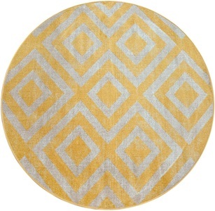 PACO HOME, Paco Home Teppich »Poco 821«, rund, 7 mm Höhe, Kurzflor, Rauten-Design, In- und Outdoor geeignet, ideal im Wohnzimmer & Schlafzimmer, Paco Home Teppich »Poco 821«, rund, 6 mm Höhe, Kurzflor, Rauten-Design, In- und Outdoor geeignet
