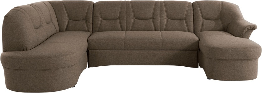 DOMO collection, DOMO collection Wohnlandschaft »Sarafina«, wahlweise mit Bettfunktion, optional mit Federkern, DOMO collection Wohnlandschaft »Sarafina, zeitlos und komfortabel, optional mit Federkern, U-Form« wahlweise mit Bettfunktion