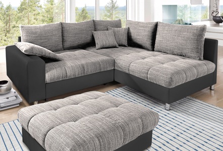 Nova Via, Nova Via Ecksofa, Mr. Couch Ecksofa »Tobi L-Form«, wahlweise mit Kaltschaum (140kg Belastung/Sitz), RGB-LED-Beleuchtung