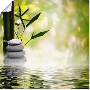 Artland, Artland Wandbild »Asiatische Spa Steine«, Artland Wandbild »Asiatische Spa Steine«, Spa, (1 St.), als Alubild, Outdoorbild, Leinwandbild, Poster, Wandaufkleber