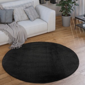 PACO HOME, Paco Home Teppich »Cadiz 630«, rund, Kurzflor, Uni-Farben, besonders weich, waschbar, Paco Home Teppich »Cadiz 630«, rund, 14 mm Höhe, Kurzflor, Uni-Farben, besonders weich, waschbar, Wohnzimmer