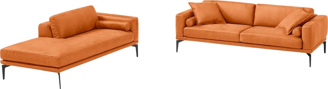 Egoitaliano, Egoitaliano Polstergarnitur »Masu«, Höhe der Rückenkissen und Sitztiefe verstellbar, 3 Rollkissen, Egoitaliano Polstergarnitur »Masu, Design trifft sensationellen Sitzkomfort«, Höhe der Rückenkissen und Sitztiefe verstellbar, 3 Rollkissen