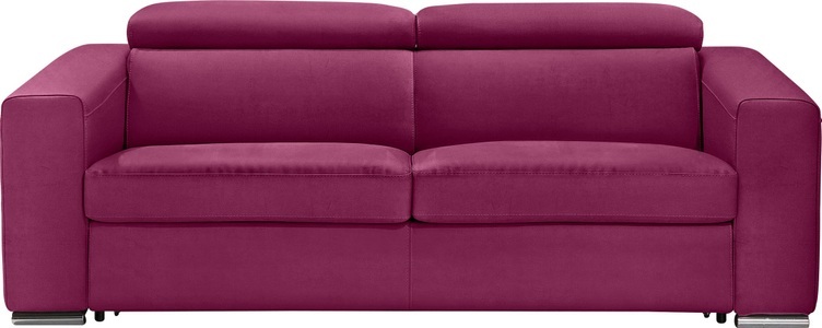 Egoitaliano, Egoitaliano Schlafsofa »Cabiria«, Sofa inkl. Schlaffunktion, Kopfteile verstellbar, mit Metallfüssen