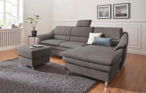 SIT&MORE, sit&more Ecksofa, sit&more Ecksofa »Cardoso L-Form« mit Federkern, wahlweise mit Bettfunktion