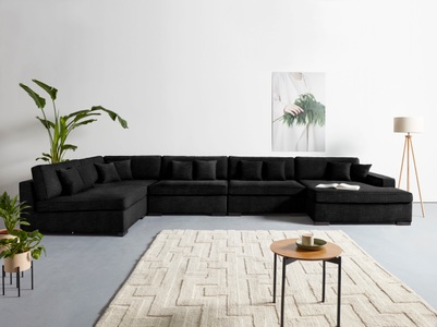 Guido Maria Kretschmer Home&Living, Guido Maria Kretschmer Home&Living Wohnlandschaft »Skara XXL«, Lounge-Sofa XXL mit Federkern-Polsterung, in vielen Bezugsvarianten, auch recycelt, Home affaire Wohnlandschaft »Skara XXL U-Form« Lounge-Sofa XXL mit Federkern-Polsterung, in vielen Bezugsvarianten