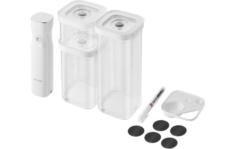 Zwilling, 6tlg Cube Vakuum Starter Set S transparent-weiss, Zwilling Vakuumbehälter »Fresh and Save Cube Box Set 6-teilig«, (6 tlg.)