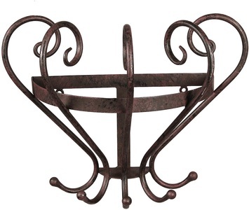 Ambiente Haus, Ambiente Haus Garderobenhaken »Garderobe mit Keramik - antikbraun 34cm«, Ambiente Haus Garderobenhaken »Garderobe mit Keramik - antikbraun 34cm«, (1 St.)
