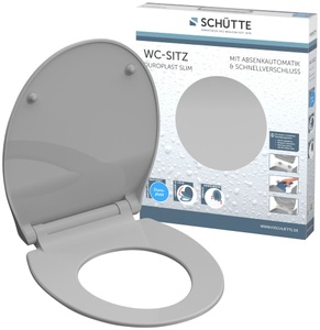 SCHÜTTE, SCHÜTTE WC-Sitz mit Absenkautomatik, Schütte WC-Sitz »SLIM«, Duroplast, Absenkautomatik, Schnellverschluss, besonders flache Form