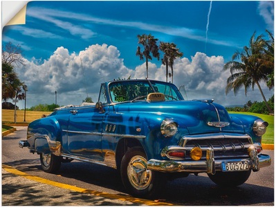 Artland, Artland Wandbild »Havanna Flair«, Artland Wandbild »Havanna Flair«, Auto, (1 St.), als Alubild, Outdoorbild, Leinwandbild, Poster, Wandaufkleber