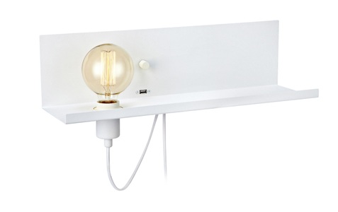 Markslöjd, Mit USB-Charger - weiße Wandleuchte Multi, Markslöjd Wandleuchte »MULTI«, Leuchtmittel E27 LED wechselbar