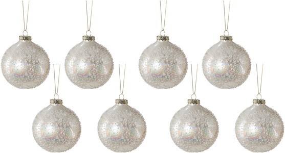 Creativ Deco, Creativ deco Weihnachtsbaumkugel »Weihnachtsdeko, Christbaumschmuck, Christbaumkugeln Glas«, (Packung, 8 St.), mit Perl-Optik, Creativ deco Weihnachtsbaumkugel »Weihnachtsdeko, Christbaumschmuck, Christbaumkugeln Glas«, (Packung, 8 St.), mit Perl-Optik