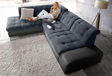 SIT&MORE, sit&more Ecksofa, sit&more Ecksofa »Pale L-Form«, inklusive Kopfteilverstellung, wahlweise mit Bettfunktion