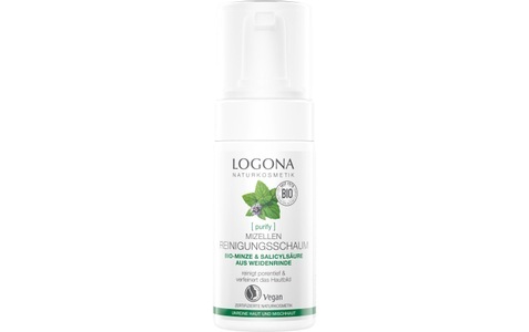 Logona, Logona Purify Logona Purify Mizellen Reinigungsschaum Bio-Minze & Salicylsäure aus der Weidenrinde 100.0 ml, LOGONA Gesichtspflege »Mizellen 10«