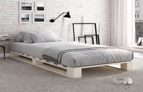 HOME AFFAIRE, Home affaire Palettenbett »Alasco«, Jugendbett, aus massiver Kiefer, Home affaire Palettenbett »Alasco«, BESTSELLER!Jugendbett, zertifiziertes Massivholz