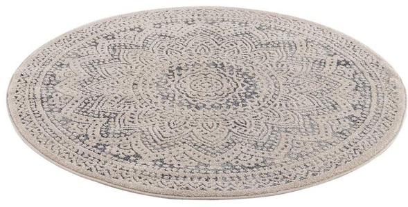 Carpet City, Carpet City Teppich »Art 1652«, rund, 7 mm Höhe, Kurzflor Teppich, Wohnzimmer, Carpet City Teppich »Art 1652«, rund, 7 mm Höhe, Kurzflor, Ornamenten-Muster, Boho & Mandala Stil