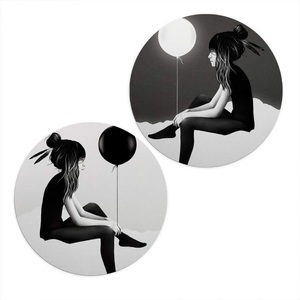 Wall-Art, Wall-Art Mehrteilige Bilder »Boho Deko Indie Collage Ø45 cm« (Set), 