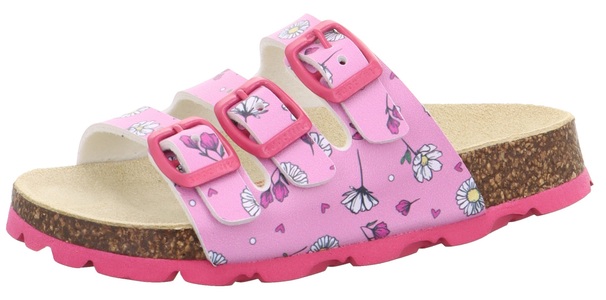 Superfit, Superfit Pantolette »Fussbettpantolette WMS Schuh Weiten Mess System: normal«, mit allover Print, 