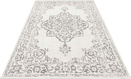 BOUGARI, Teppich, »Tilos«, bougari, rechteckig, Höhe 8 mm, maschinell gewebt, NORTHRUGS Teppich »Tilos«, rechteckig, 8 mm Höhe, In- & Outdoor, Kurzflor, Orientalisch, Vintage, Wohnzimmer, Garten