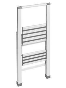 heine home, Trittleiter, WENKO Trittleiter, Alu-Design, XXL-Stufen, flach zusammenklappbar