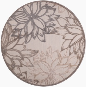 Sanat Teppich »Floral 2«, rund, 6 mm Höhe, In- und Outdoor geeignet, florales Design, Balkon, Terasse