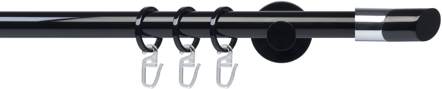 LIEDECO, Gardinenstange, »Fertigstilgarnitur 20 mm Piano Gibraltar«, Liedeco, Fixmass, Liedeco Gardinenstange »Fertigstilgarnitur 20 mm Piano Gibraltar«, 1 läufig-läufig, Fixmass, Gardinenstange Komplett