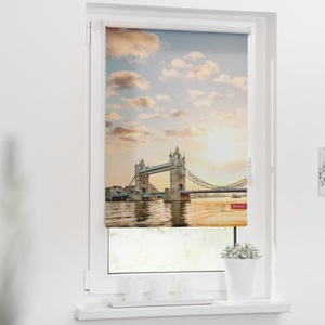 LICHTBLICK, LICHTBLICK Seitenzugrollo »Rollo Klemmfix, ohne Bohren, Verdunkelung, Tower Bridge - Rot Weiss«, verdunkelnd, Verdunkelung, freihängend, LICHTBLICK ORIGINAL Seitenzugrollo »Rollo Klemmfix, ohne Bohren, Verdunkelung, Tower Bridge - Rot Weiss«, verdunkelnd, Verdunkelung-energiesparend, freihängend