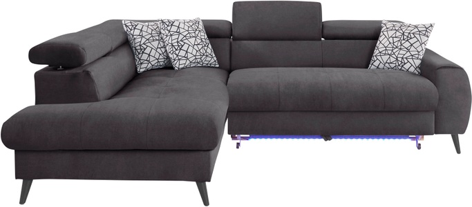 Cotta, COTTA Ecksofa »Mia«, 3-tlg.-Kissen-Set, Ottomane, wahlweise mit oder ohne RGB-Beleuchtung, COTTA Ecksofa »Mia L-Form«, 3-tlg.-Kissen-Set, Ottomane, wahlweise mit oder ohne RGB-Beleuchtung