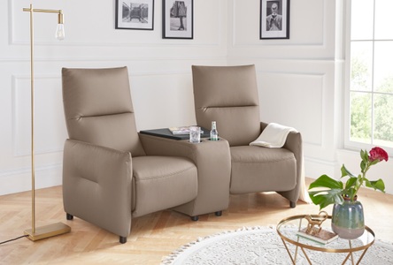 exxpo - sofa fashion, exxpo - sofa fashion 2-Sitzer, Inklusive Relaxfunktion und wahlweise Ablagefach, 