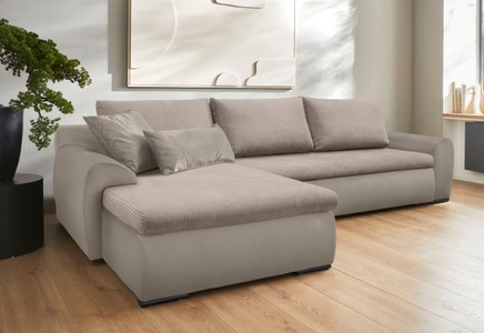 Home affaire Ecksofa »Win L-Form«, wahlweise mit Bettfunktion und Bettkasten