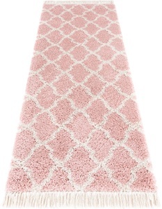 MINT RUGS, Hochflor-Läufer, »Pearl«, MINT RUGS, rechteckig, Höhe 35 mm, maschinell gewebt, HANSE Home Hochflor-Läufer »Pearl«, rechteckig, 35 mm Höhe, Pastellfarben mit Fransen, Grafisches Design, Robust, Pflegeleicht