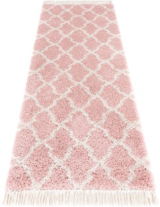 MINT RUGS, Hochflor-Läufer, »Pearl«, MINT RUGS, rechteckig, Höhe 35 mm, maschinell gewebt, HANSE Home Hochflor-Läufer »Pearl«, rechteckig, 35 mm Höhe, Pastellfarben mit Fransen, Grafisches Design, Robust, Pflegeleicht