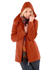 CASUAL LOOKS, Casual Looks Fleece-Jacke mit Kordelstopper, 