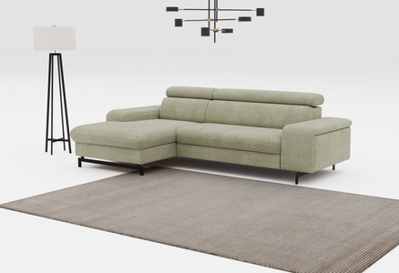 COTTA Ecksofa »Emma L-Form«, mit Kopfteilverstellung, wahlweise mit Bettfunktion & Bettkasten