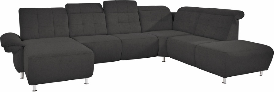 PLACES OF STYLE, Places of Style Wohnlandschaft »Manhattan«, 2 Sitze mit elektrischer Relaxfunktion, verstellbare Armlehnen, Places of Style Wohnlandschaft »Manhattan U-Form«, 2 Sitze mit elektrischer Relaxfunktion, verstellbare Armlehnen
