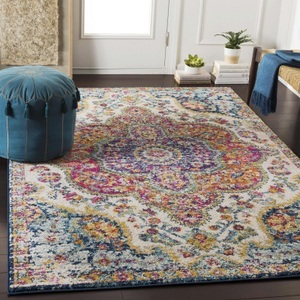 Surya, Surya Teppich »Traditional«, rechteckig, Orientalisches Muster, Livabliss Teppich »RABAT« rechteckig 8 mm Höhe Vintage Orientteppich, Kurzflor Boho Wohnzimmerteppich, Läufer