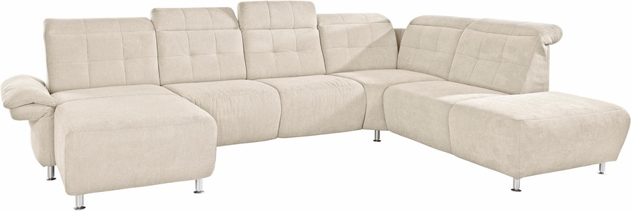 PLACES OF STYLE, Places of Style Wohnlandschaft »Manhattan«, 2 Sitze mit elektrischer Relaxfunktion, verstellbare Armlehnen, Places of Style Wohnlandschaft »Manhattan U-Form«, 2 Sitze mit elektrischer Relaxfunktion, verstellbare Armlehnen