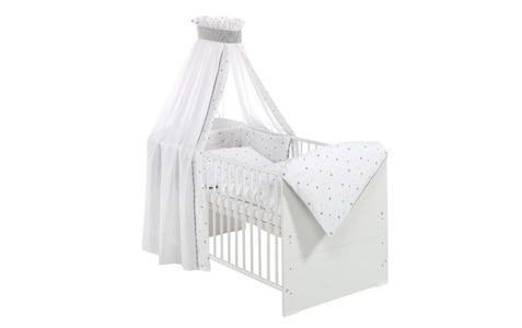 Schardt, SCHARDT Komplettbett 70x140 cm Classic Sternchen grau, Schardt Babybett »Classic Sternchen«