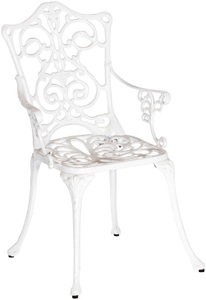 Merxx, MERXX Gartensessel »Lugano«, Aluminium, weiss, MERXX Gartensessel »Lugano«, (1 St.), Aluminium, weiss