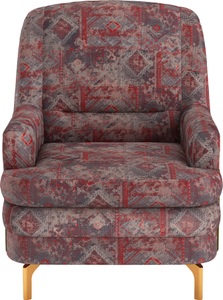 SIT&MORE, sit&more Sessel »Orient 10 V«, inkl. 1 Zierkissen mit Strass-Stein, goldfarbenfabene Metallfüsse, sit&more Sessel »Orient«, inkl. 1 Zierkissen mit Strass-Stein, goldfarbenfabene Metallfüsse