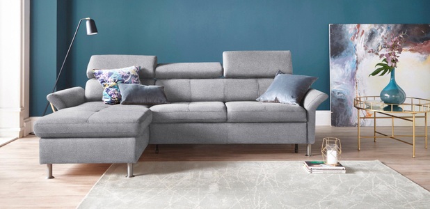 exxpo - sofa fashion, exxpo - sofa fashion Ecksofa, inkl. Kopf- bzw. Rückenverstellung, wahlweise mit Bettfunktion und Bettkasten, exxpo - sofa fashion Ecksofa »Maretto, bequem & komfortabel, bodenfrei, Breite 257cm, L-Form« inkl. Kopf- bzw. Rückenverstellung, wahlweise mit Bettfunktion