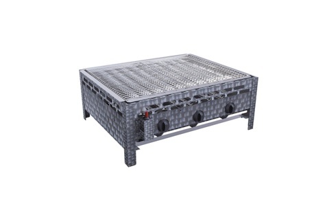 BBQ DRAGON, BBQ Dragon Dragon Gastrobräter - Gasgrill (Silber), BBQ Dragon Gastrobräter Grill Stahl verchromt