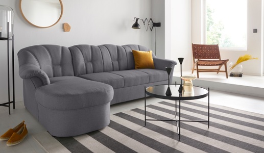 DOMO collection, DOMO collection Ecksofa, DOMO collection Ecksofa Papenburg L-Form, in grosser Farbvielfalt, wahlweise mit Bettfunktion